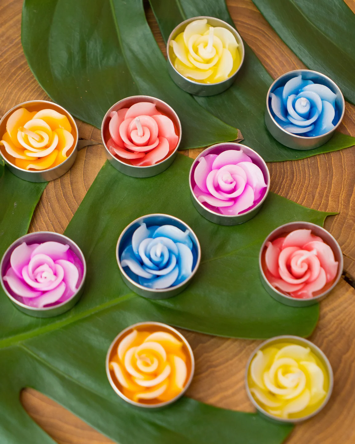 10 Rose Candle Tealights - Image 3