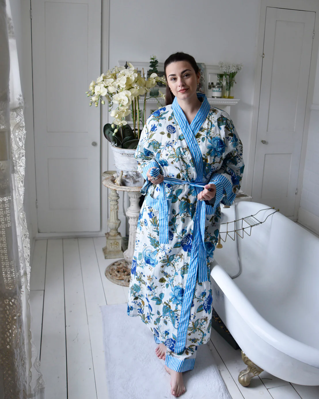 Blue Rose Ladies Dressing Gown - Image 5