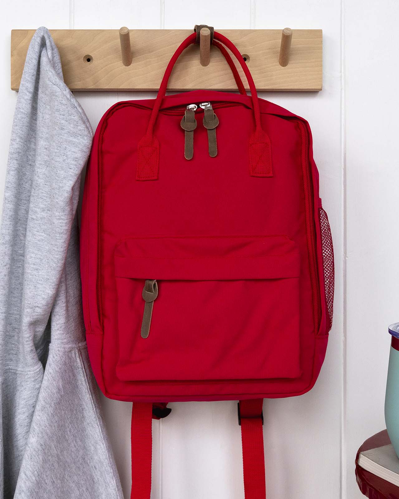 Compact Backpack in Red - Image 4